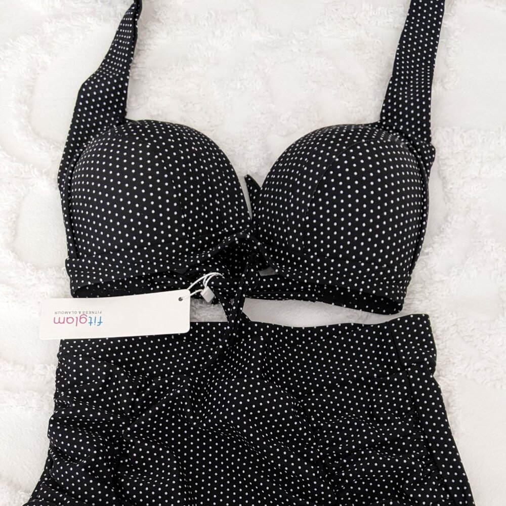 NWT FitGlam Retro Pin-up Bikini